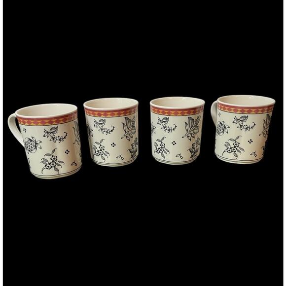 Set of 4 Villeroy & Boch SWITCH 5 PLANTATION Silma Coffee Cups Mugs 3 3/8"h - Picture 2 of 10